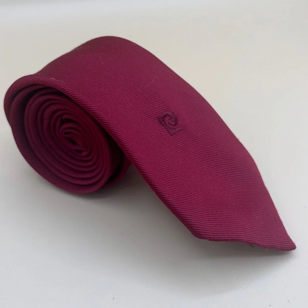 Pierre Cardin Necktie Mens Burgundy Classic Vintage Corporate Old Money Bloke